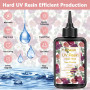 MZJAUVF 400g Résine UV, Resine UV Transparente, Resine UV pour Bijoux, Resine Epoxy UV, Résine Époxy Cristal Clair, Forte UV Res