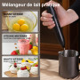 mousseur à lait électrique USB rechargeable 3 fouets electrique 3 vitesse réglable mousseur lait, petit mixeur, milk frother mel