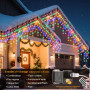 UIONVO Guirlande Noel Exterieur Lumineuse LED - 10M Multicolore Rideau Lumineux Noël Exterieure Étanche Icicle Lights pour Extér