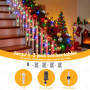 UIONVO Guirlande Noel Exterieur Lumineuse LED - 10M Multicolore Rideau Lumineux Noël Exterieure Étanche Icicle Lights pour Extér