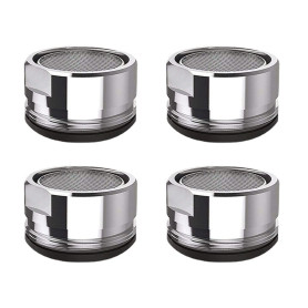 VEGCOO 4 Pcs Mousseur Robinet M24 Filtre de Robinet en Acier Inoxydable Aérateur de Robinet Filtre de Robinet de Salle de Bain d