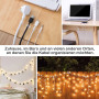 60 Pièces Clips Câbles, RYCHUI Attache Cable Adhesif Rangement de Accroche Cable Fixation Auto Collant, Cavalier Cable Electriqu