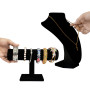 BELLE VOUS Presentoir Collier Buste en Velours Noir et Porte Bracelet en T (2 Pièces) - Presentoir Bracelet et Montres - Idéales