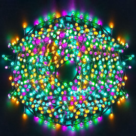 Ulinek Guirlande Lumineuse LED 100m 1000LEDs Extérieur Multicolore, Eclairage Lumineux Noël Décoration 8 Modes IP44 Extérieur/In