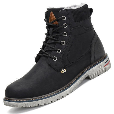 Mishansha Chaussure Hiver Chaude Fourrée Bottines Hiver pour Homme Femme Gr.36-48