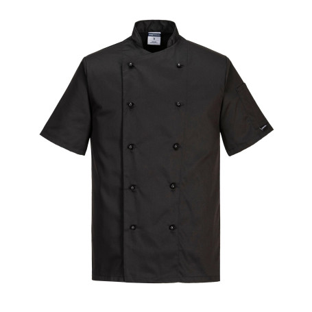 Portwest Veste cuisine Kent, Couleur: Noir, Taille: M, C734BKRM