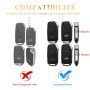 OFFCURVE Etui a Cle Voiture Coque Clé, Étui à Clés Couvre Clef Cache Clef Apte à Kia Ceed CD Sportage GT Sorento 4 Stinger R K5 