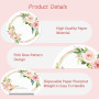 Lot de 50 Sets de Table en Papier Rond, Roses Sets de Table Papier, Ø 34 cm, décoration pour Table, Anniversaires, Mariages, Vac