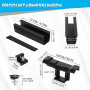 BOSYTRO Kit de Montage PV pour 4 Module,Support de Panneau Solaire, Rail Noir de 12 CM,Clips de Drainage d'eau 30 MM, Pince Régl