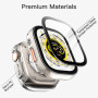 JETech Coque avec Protection Écran pour Apple Watch Ultra 3/2/1 49mm, étui de Protection Complète, Film en Verre Trempé Intégré 