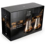 Peugeot- Coffret Dégustation Whisky - 2 Sets (Verre à Whisky + Socle Rafraîchissant + sous-Verre) + Livret - Coffret Cadeau Whis