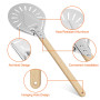 Magrimaxio 7 Pouces pelle a pizza perforée, spatule Pizza Paddle ronde en Aluminium Anodisé Dur, avec Résistance Aux Hautes Temp