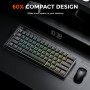 DAREU EK60 HE Clavier Magnétiques Gaming, Précision RT de 0,01 mm Rapid Trigger, 60% QWERTY Clavier Gamer Filaire 8000Hz Polling