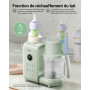 Bear Cuiseur vapeur 6 en 1 avec mixeur Premium pour bébé, vapeur, mélange automatique, chauffage du lait, désinfection, fonction