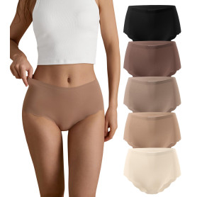 SHARICCA Culotte sans Couture Femme - Taille Haute Elasticité Invisible Slips Confort Respirant Sport Culottes Grande Taille
