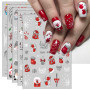 JMEOWIO Paillette Noël Stickers Ongles Nail Art 10 Feuilles Autocollants Ongles Autoadhésif Deco Ongle Nail Art Design Manucure