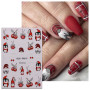 JMEOWIO Paillette Noël Stickers Ongles Nail Art 10 Feuilles Autocollants Ongles Autoadhésif Deco Ongle Nail Art Design Manucure