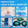 EPRESINART Resine Epoxy Transparente et Durcisseur, 1064ml Non Toxique 1: 1 Kit Resine Epoxy Complet Débutant pour Bijoux Moule 