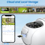 Cinnado Camera Surveillance WiFi Exterieure sans Fil Solaire – 2K Caméra de Surveillance Extérieur avec Panneau Solaire, Wi-FI 2