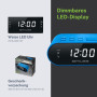 Muse M-10 BL Radio-réveil avec écran LED, 20 stations mémorisables Bleu