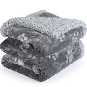 PETTOM Couverture imperméable Chien Chat, Plaid Chien Anti Pipi Lavable, Couverture Fluffy Chiens Double Face Doux et Comfortabl