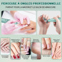 CyleeJoy Ponceuse pour Ongles Professionnel 35000 RPM, 12 en 1 Lime a Ongle Electrique Portable, Ponceuse Ongle Sans Fil Recharg