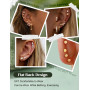 Adramata 12 Pairs Boucles d'Oreilles Femme Or Argent Hypoallergéniques Boucles d'Oreilles Femme Acier Inoxydable Creoles Or Arge