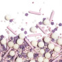 ScrapCooking - Décors Sucrés Rods Lilas 70g - Sprinkles Pâtisserie Mauve, Violet & Blanc Comestibles - Perles en Sucre - Décorat