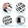 Vicloon Autocollants Lettres, 8Pcs Alphabet Lettre et Autocollants, Chiffres Adhesifs Autocollant Boîte aux Lettres pour Maison 