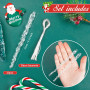 Kiiwah 20 Pieces Acrylique Stalactites Ornement Sapin de Noel, Cristal Glaçon Pendentif Décoration Sapin de Noel pour Intérieur 