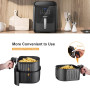 GRIFEMA GC2001 Friteuse sans Huile XXL 6,5L/1800W avec Écran Tactile LED, 12 Programmes pour Cuisson Saine, Air Fryer Circulatio