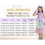 LiUiMiY Déguisement Sirène Costume Petite Fille Robe Pailletée Princesse Ariel avecc Accessoires pour Halloween Carnaval Fêtes d