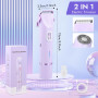 Rasoir Electrique Femme Rechargeable, Dual Head Tondeuse électrique 2 en 1, Sans douleur Tondeuse Intime pour Femme, Rasoir étan