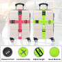 Zyiphor 4 Pièces Sangle Valise Voyage avec Code, Sangles pour Bagages Réglables Ceinture Valise, Ensemble de Sangle de Bagage Cr