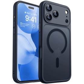 CANSHN Coque Magnétique pour iPhone 17 Pro (6,3 Pouces), Compatible avec MagSafe, [Protection Complète de l'appareil Photo] Hous