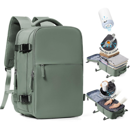 SZLX Sac à Dos Sous Vide Voyage 40x30x20 avec pompe Bagage Cabine Ryanair Wizz air Sous Vide Baggage Cabine 40x20x25 pour Ryanai