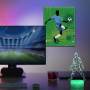 DAHEYMA Lampe d'ambiance Football,Illusion 3D LED,Veilleuse Football Décoration,Joueur Portugal No.7,Célébration Siuuuu,Cadeaux,