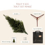 Sapin de Noël Artificiel Premium 90 cm - Gagnant du Test - Réalisme Exceptionnel, Branches épaisses, livré avec Support en Bois 