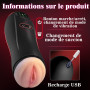 Sex Toýs Homme Masturbateurs Masculins Sextoys LED Masturbeuser Homme Mains Libres Avec 9 Vibrations & 4 Succions, Masturbateur