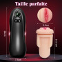 Sex Toýs Homme Masturbateurs Masculins Sextoys LED Masturbeuser Homme Mains Libres Avec 9 Vibrations & 4 Succions, Masturbateur
