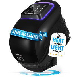 FORTHiQ Pro+ Massage Genoux avec Chaleur et Lumière Rouge, 6-en-1: Chaleur, Lumière Rouge à Double Longueur d'Onde et Vibration 
