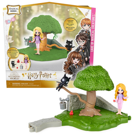 HARRY POTTER - PLAYSET COURS DE SOINS AUX CRÉATURES MAGIQUES WIZARDING WORLD - Coffret Magique Avec 1 Figurine Articulée Luna Lo