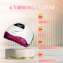 Lampe à ongles UV LED 320 W,lampe professionnelle pour séchage de vernis à ongles avec 72 perles,lampe à ongles UV avec 4 réglag