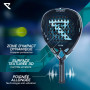 RYZE Hydra Raquette de Padel 100% Fibre de Carbone - Puissance + Contrôle Maximum - Padel Raquette avec EVA-18 Flex Max - Struct