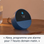Echo Spot | Bleu + WiZ Prise Connectée, Fonctionne avec Alexa - Kit de démarrage Maison connectée