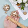 SUPERFINDINGS 2 broche Élégante en Cristal avec Strass et Fleurs Idéale pour un Mariage une Grandes Broche Vintage en Diamant Do