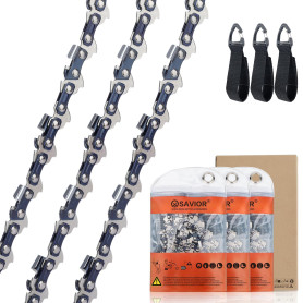Savior 3 x MS170 Chaînes de Tronçonneuse Faible Rebond 3/8"LP 50 maillons 1,1mm 35 cm Compatible avec Stihl MS162 MSE170C MS180,