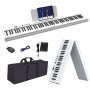OYAYO Piano pliable avec 88 touches avec écran LCD et boutons semi-lestés - Prise en charge MIDI Bluetooth - Clavier piano numér