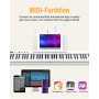 OYAYO Piano pliable avec 88 touches avec écran LCD et boutons semi-lestés - Prise en charge MIDI Bluetooth - Clavier piano numér