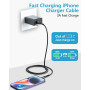 BLITEZZ Recharge Rapide pour Cable iPhone 3M, [Certifié MFi] Fil Chargeur Apple Cable USB vers Lightning Nylon Tressé Câble Appl